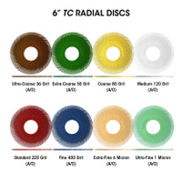 Sunburst 6'' TC Discs Dark Green 50 Grit Size (A/O) 40/Bx