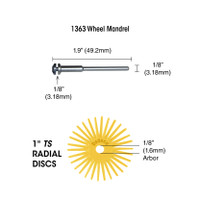 Sunburst 1'' TS Discs Peach 6 Micron (A/O) 12/Bx