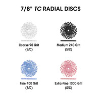Sunburst 7/8'' TC Discs White 90 Grit Size (S/C) 12/Bx