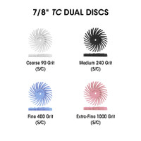 Sunburst 7/8'' TC Dual Discs Blue 400 Grit Size (S/C) 12/Bx