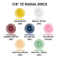 Sunburst 7/8" TC Discs White 120 Grit Size (A/O) 48/Bx