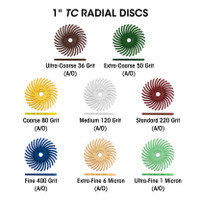 Sunburst 1" TC Discs Brown 36 Grit Size (A/O) 12/Bx