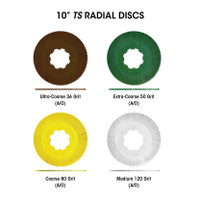 Sunburst 10" TS Discs Yellow 80 Grit Size (A/O) 70/Bx