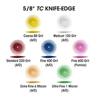 SUNBURST 5/8" TC Knife-Edge Discs - Blue (Fine) 400 Grit (Aluminum Oxide) 12/Bx