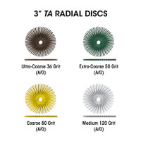 Sunburst 3" TA  Discs Brown 36 Grit Size (A/O) 10/Bx