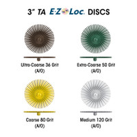 Sunburst 3" TA E-Z Loc Brown 36 Grit Size (A/O) 10/Bx