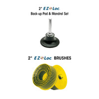 Sunburst 2" E-Z Loc Brushes Yellow 80 Grit Size (A/O) 10/Bx