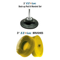 Sunburst 3" E-Z Loc Brushes Yellow 80 Grit Size (A/O) 10/Bx