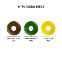 Sunburst 6'' TA Discs Yellow 80 Grit Size (A/O) 40/Bx