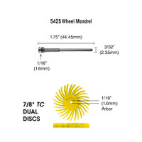 Sunburst 7/8'' TC Dual Discs White 120 Grit Size (A/O) 48/Bx