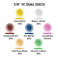 Sunburst 7/8'' TC Dual Discs Red 220 Grit Size (A/O) 12/Bx