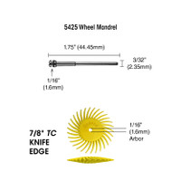 Sunburst 7/8'' TC Knife-Edge Yellow 80 Grit Size (A/O) 12/Bx