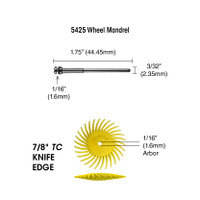 Sunburst 7/8'' TC Knife-Edge Red 220 Grit Size (A/O) 12/Bx