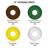 Sunburst 12" TS Discs Dark Green 50 Grit Size (A/O) 70/Bx