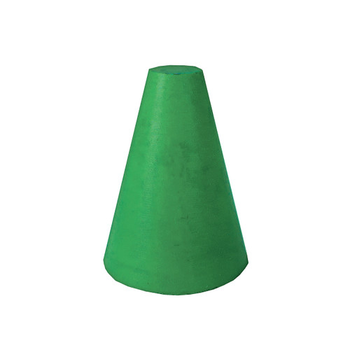 Rubber Abrasive Cone - Tapered 1 X 7/8 - 1/4 Green Medium S/C 1/Unit