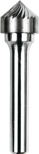 Carbide Bur S/C 90-degree Cone 1/4" x 1/2" x 1/4" (SK-5) 1/Unit