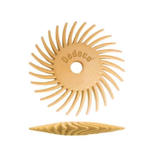 SUNBURST 1-1/2" TC Knife-Edge Discs - Peach (Extra-Fine) 6 Micron (Aluminum Oxide) 12/Bx