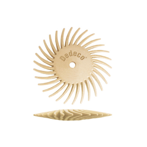 SUNBURST Diamond-filled Wheels for "Pre-polishing" Composite - Tan 400 Grit - 7/8" TC KNIFE-EDGE - 12/Bx SUNBURST Diamond-filled Wheels for "Pre-polishing" Composite - Tan 400 Grit - 7/8" TC KNIFE-EDGE - 12/Bx