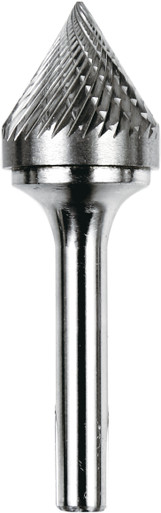 Carbide Bur (Double Cut) 60 degree Cone 1/4