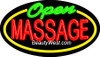 Neon Flashing Sign Open Massage