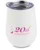 Light Elegance 20th Anniversary Stemless Wine Glass