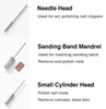 NDi beauty Diamond Nail Drill Bits Set (6 Bits + 6 sanding heads) - 3/32 Shank
