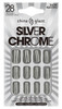 China Glaze Silver Chrome 28 Pre-Glued Designer Nail Tips