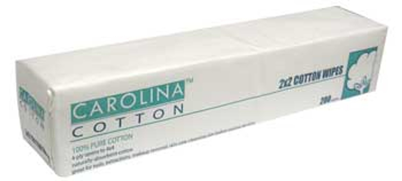 Carolina Cotton Wipes - 2"x2" / 200ct