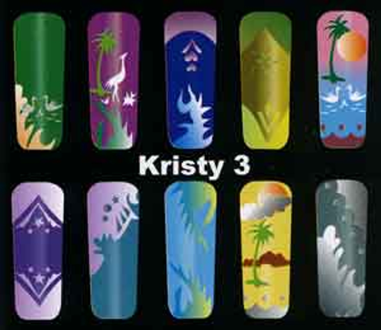 Kristy Airbrush Stencil - 3