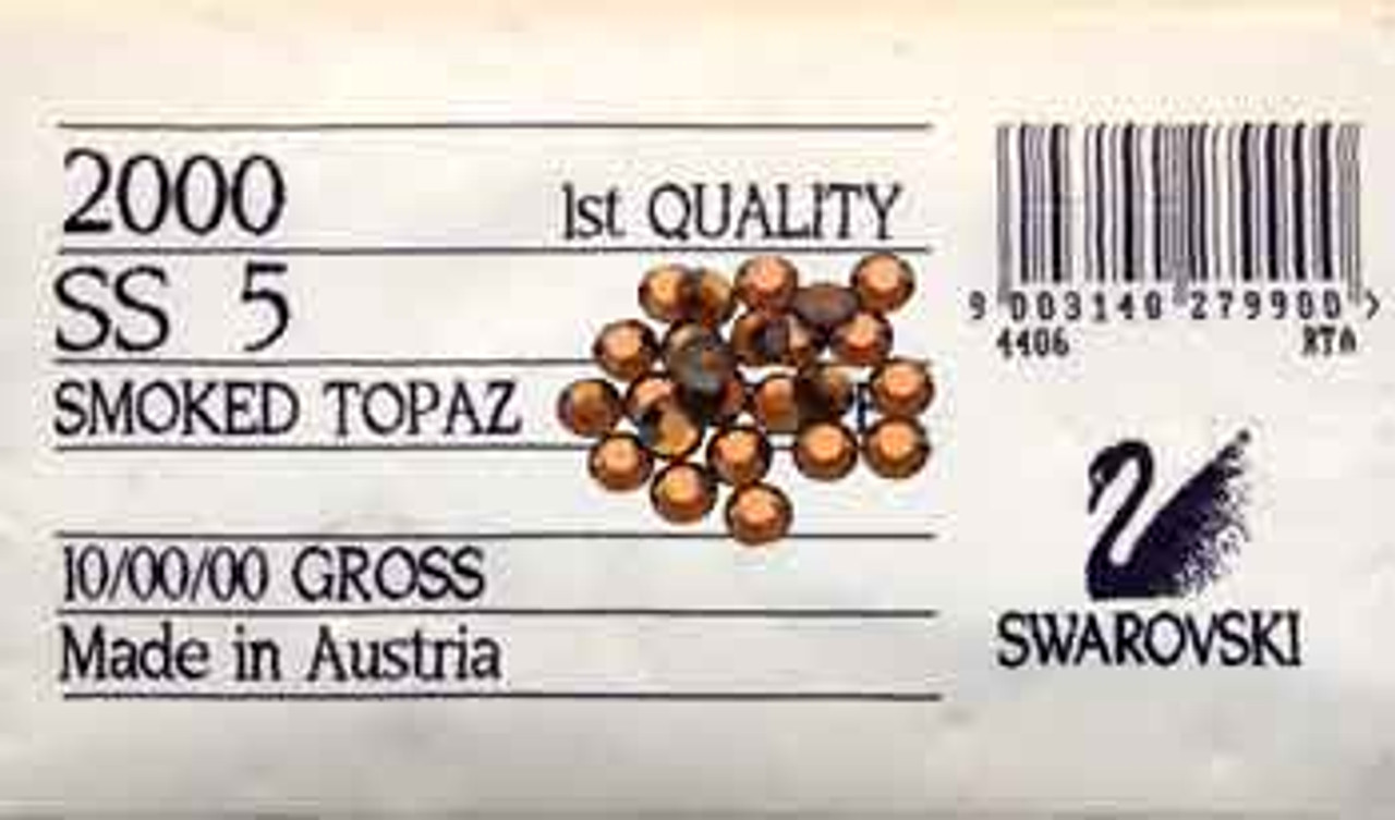 Swarovski Rhinestone - Smoked Topaz - 1440ct