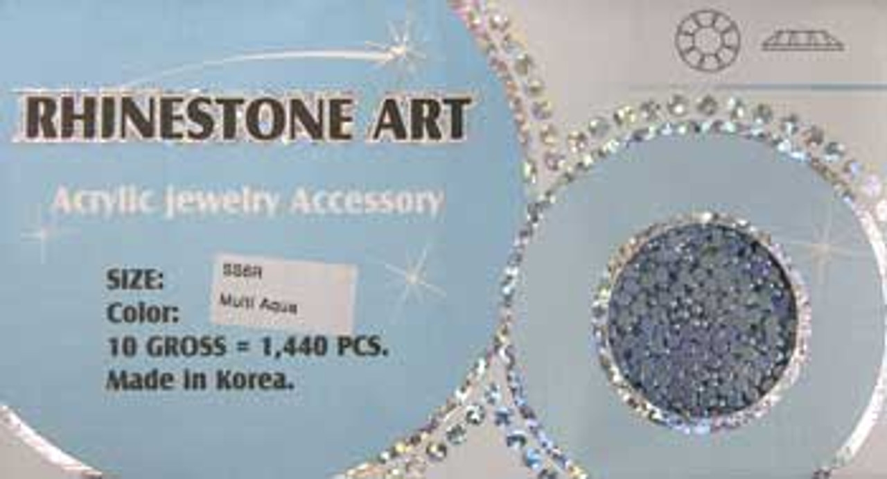 Rhinestone Art Pearl Color - Multi Aqua - 1440ct