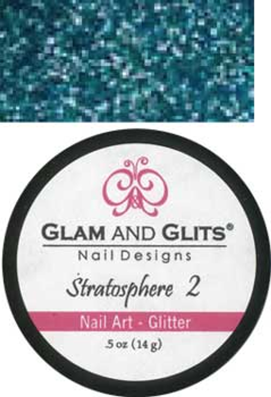Glam & Glits Nail Art Glitter: Blue Jewel - 1/2 oz