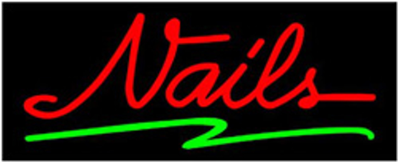 Neon Sign - Nails Italic 1