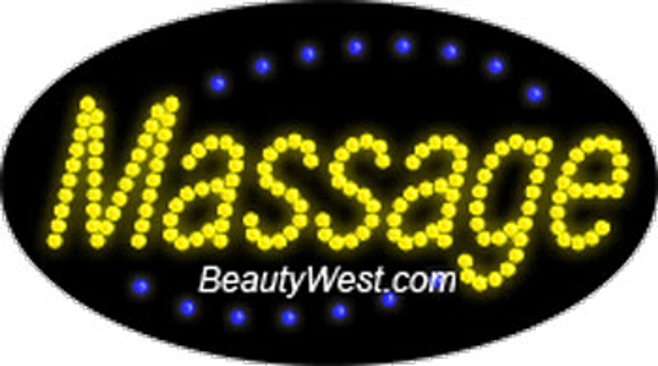 Electric Flashing & Chasing LED Sign: Massage