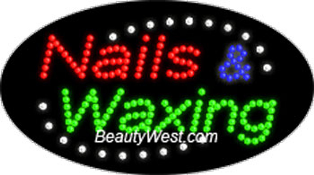 Electric Flashing & Chasing LED Sign: Nails & Waxing