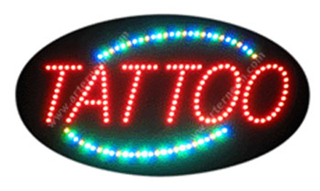 Animation & Flashing LED Sign - Tattoo
