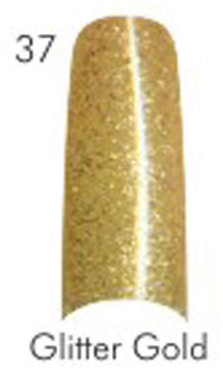 Lamour Color Nail Tips: Glitter Gold - 110ct
