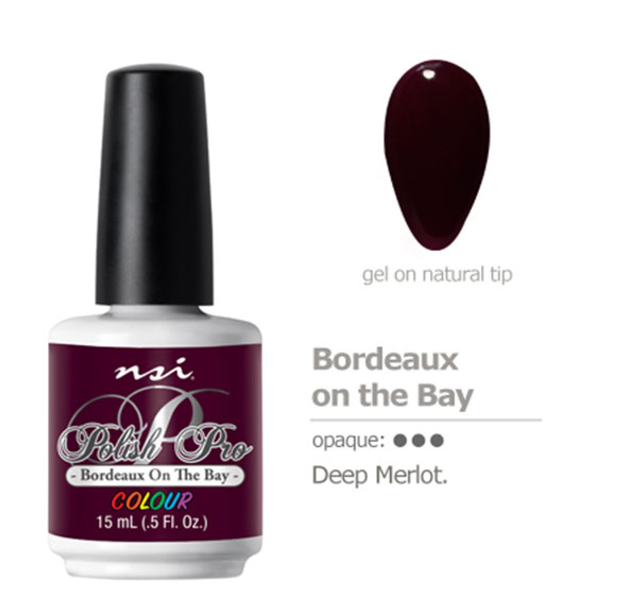 NSI Polish Pro Bordeaux on the Bay - 15 mL (.5 Fl. Oz.)