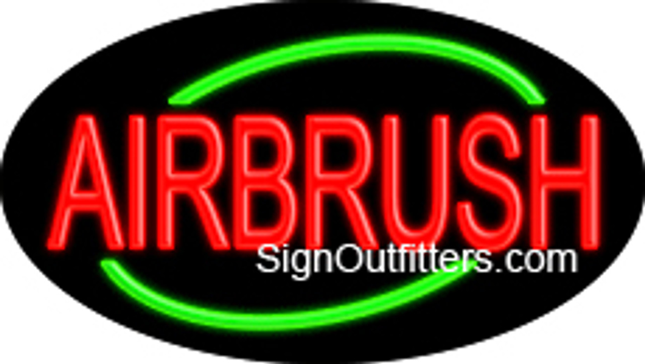 Neon Flashing Sign Airbrush