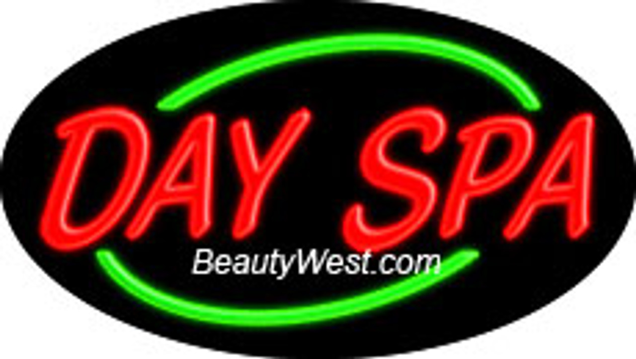 Neon Flashing Sign Day Spa