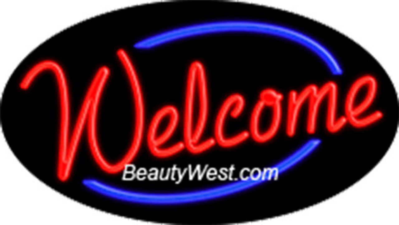 Neon Flashing Sign: Welcome