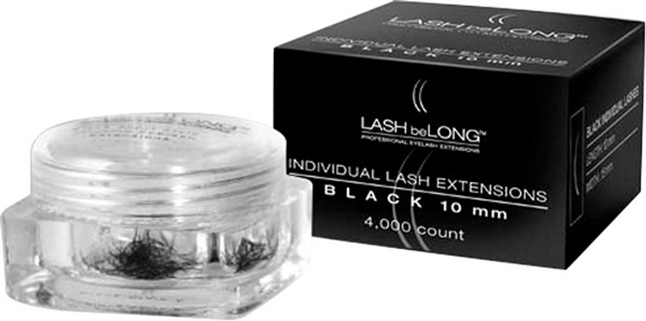 LASH beLONG Black 10mm Individual Lash Extensions  4,000 count