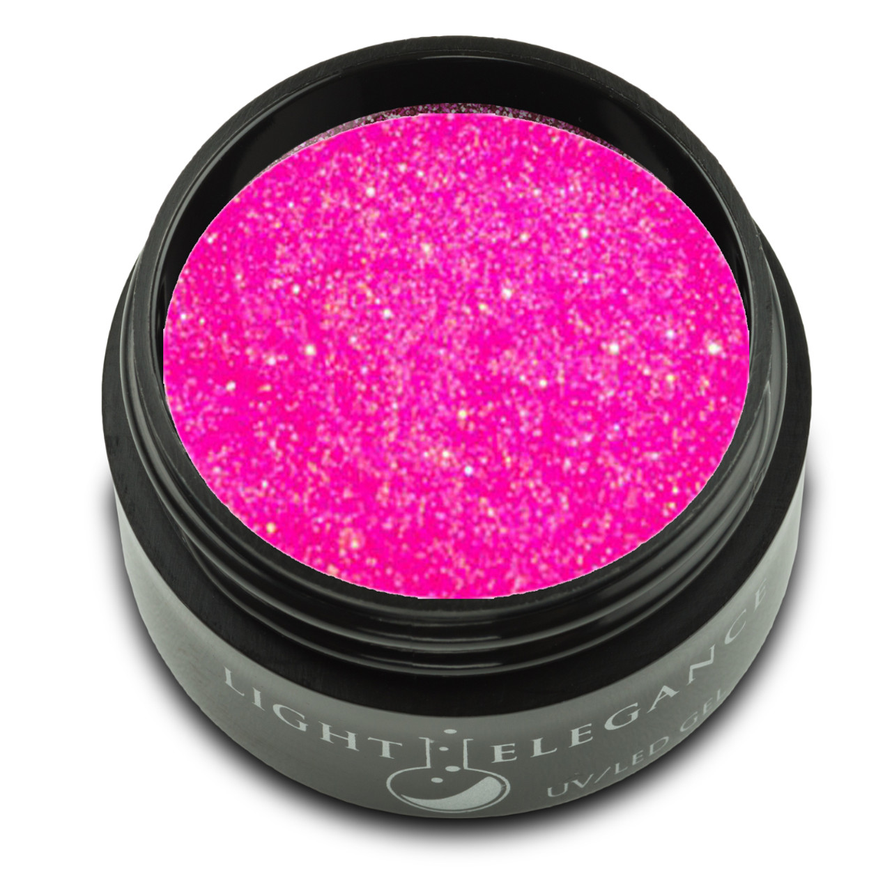 Light Elegance UV/LED Glitter Gel Hot Pink - .57 oz (17 ml)