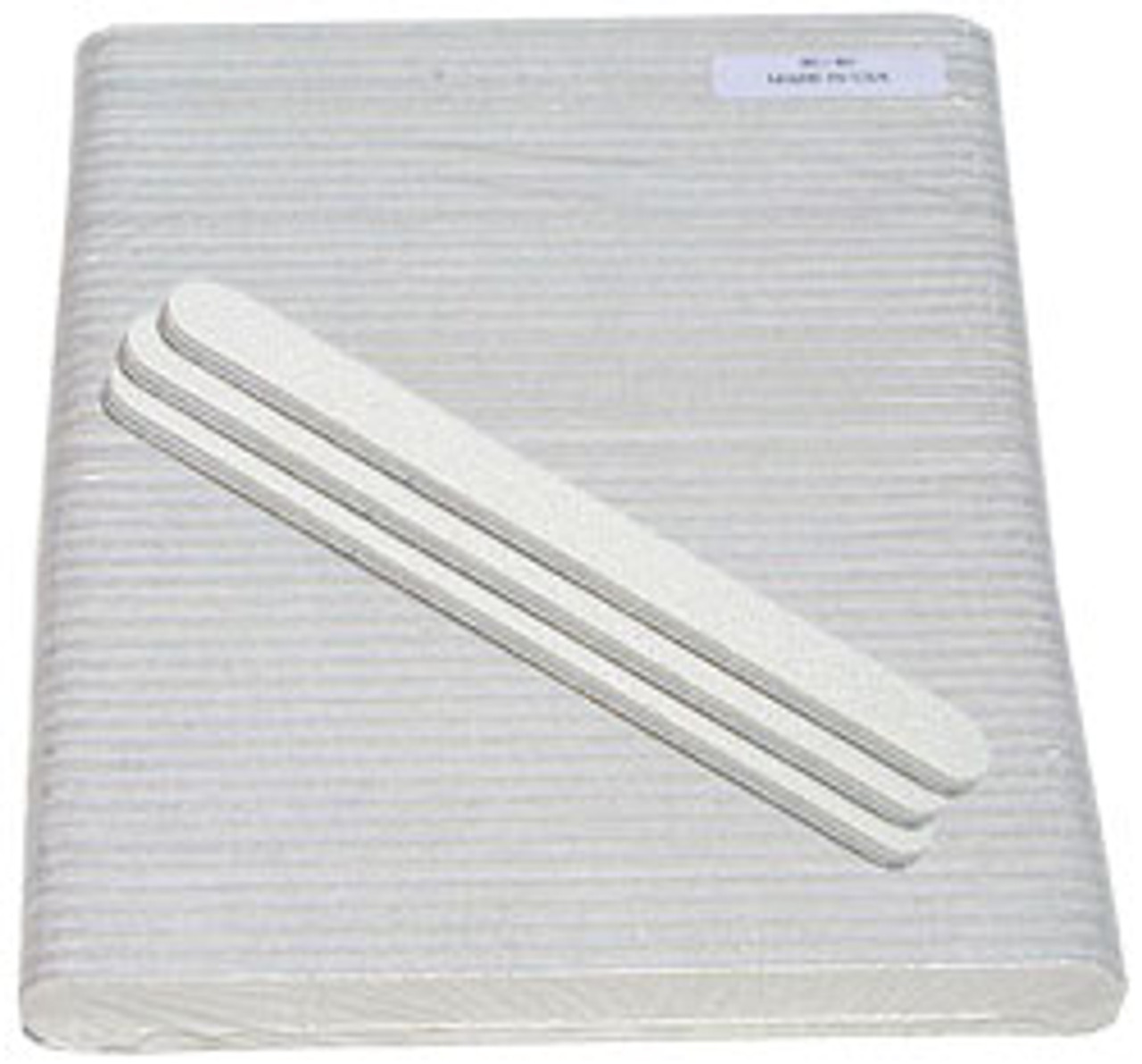 White Washable Cushion Nail File - 50/pack - 180/180