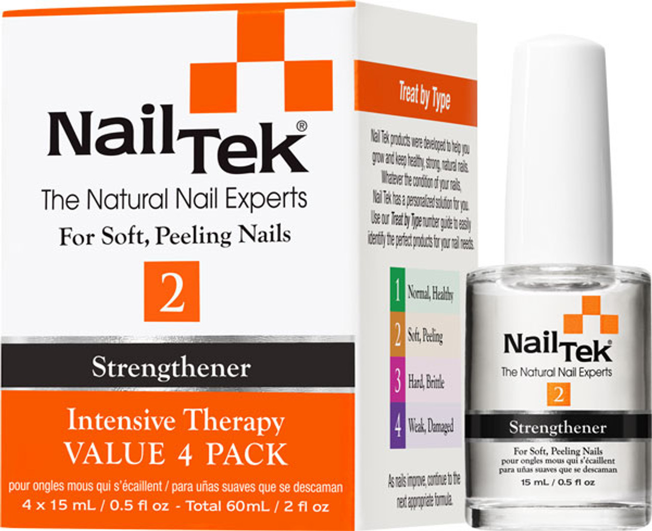 Nail Tek Intensive Therapy II For Soft, Peeling Nails - 15 mL (4 Pack)