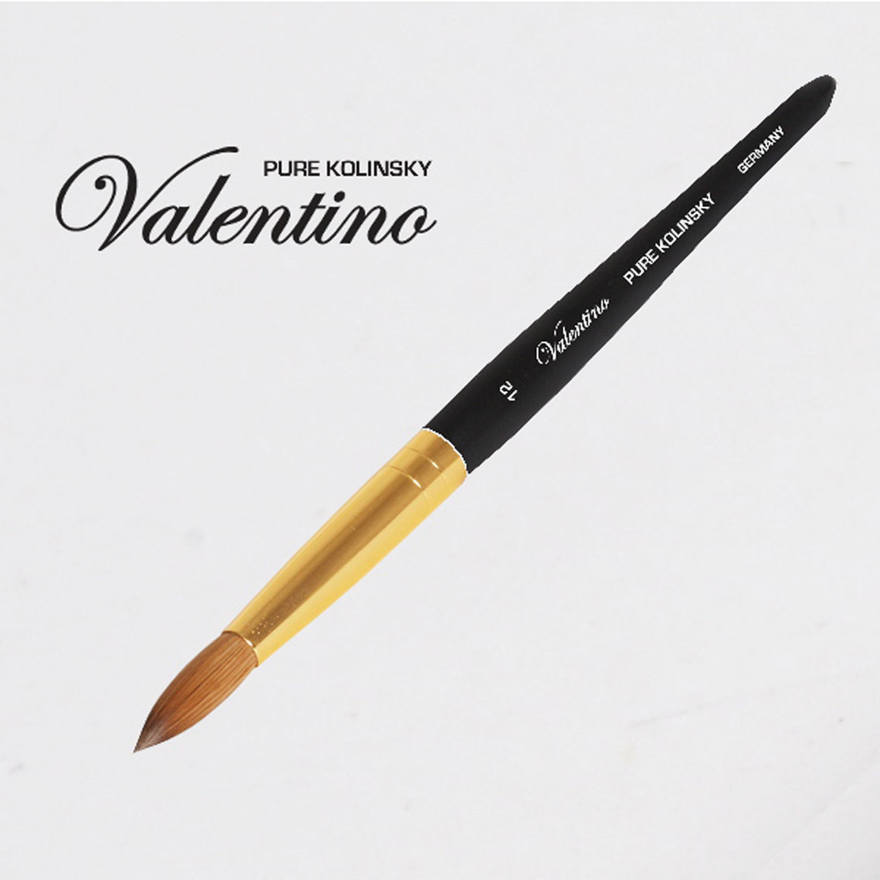 Valentino Pure Kolinsky Black Wood Handle #12