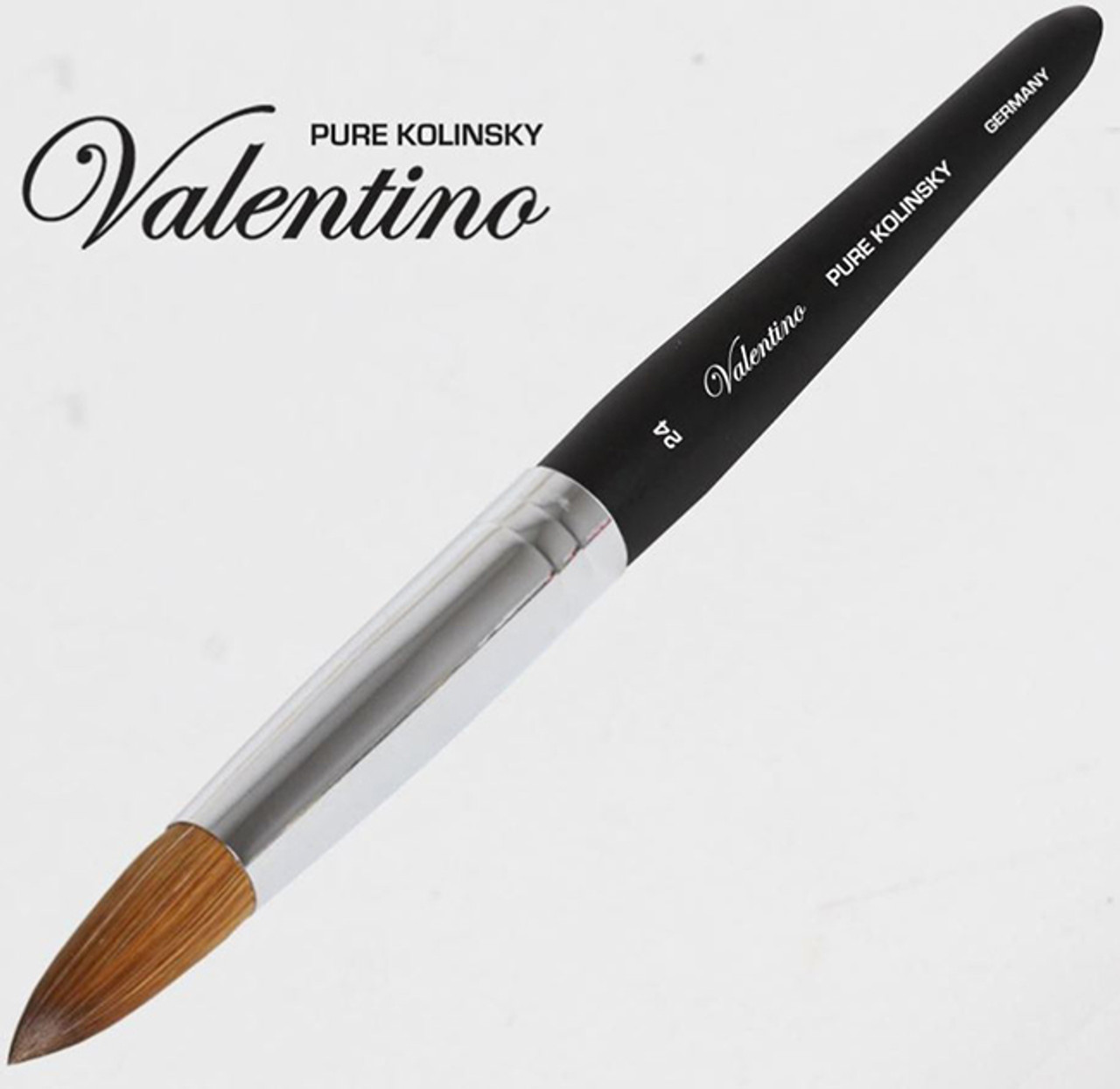 Valentino Pure Kolinsky Black Wood Handle #24