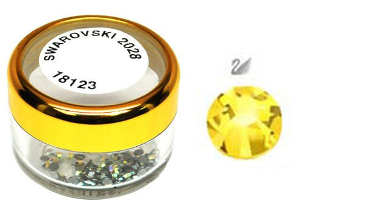 Swarovski 2028 Xilion Hotfix Flat Back SS5 Light Topaz - 100 pcs