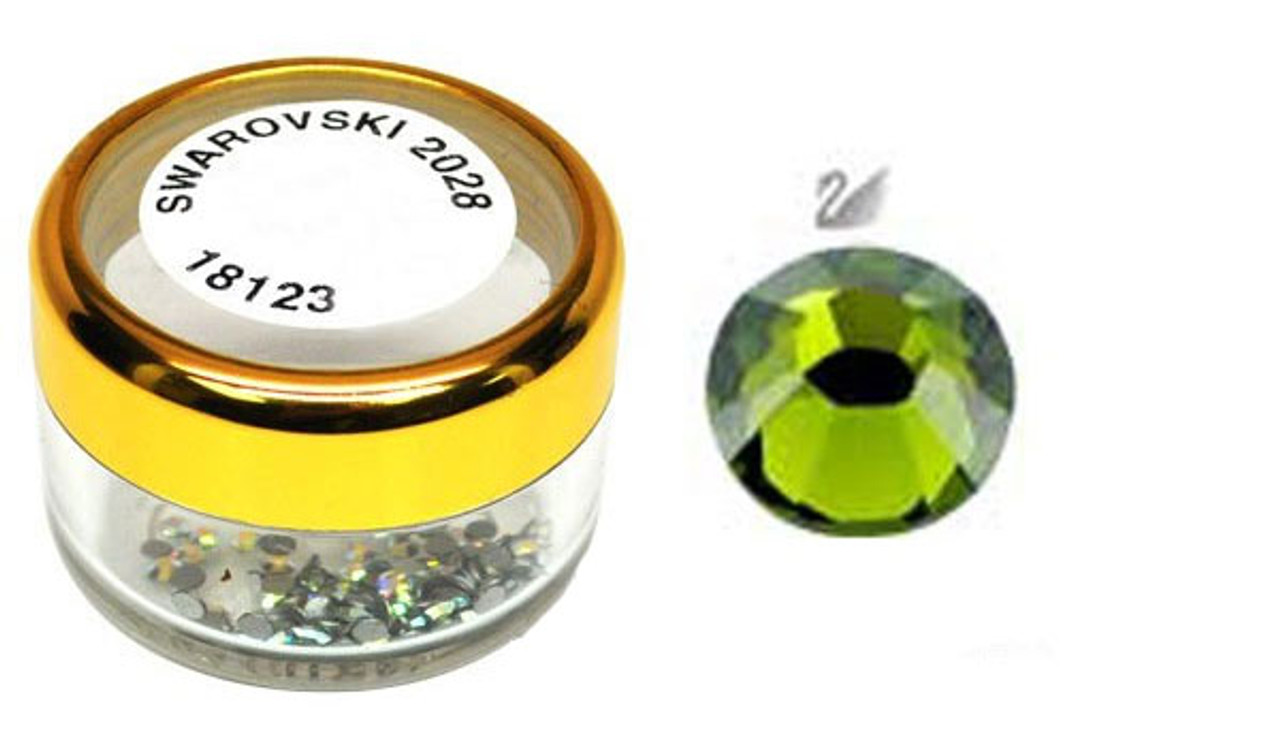 Swarovski 2028 Xilion Hotfix Flat Back SS5 Olivine - 100 pcs