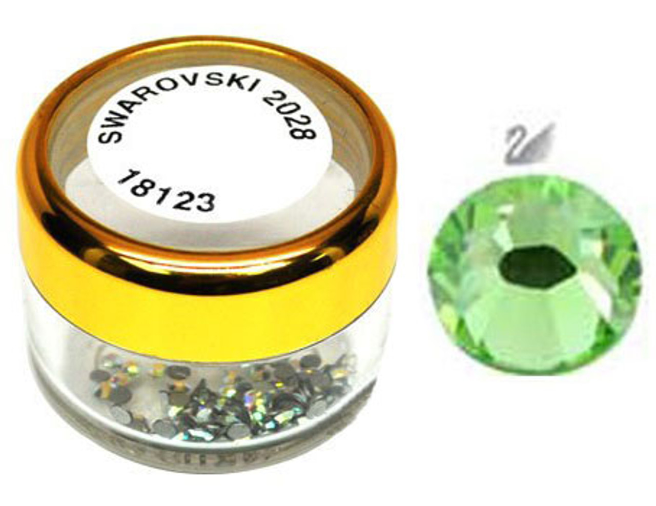 Swarovski 2028 Xilion Hotfix Flat Back SS5 Peridot - 100 pcs